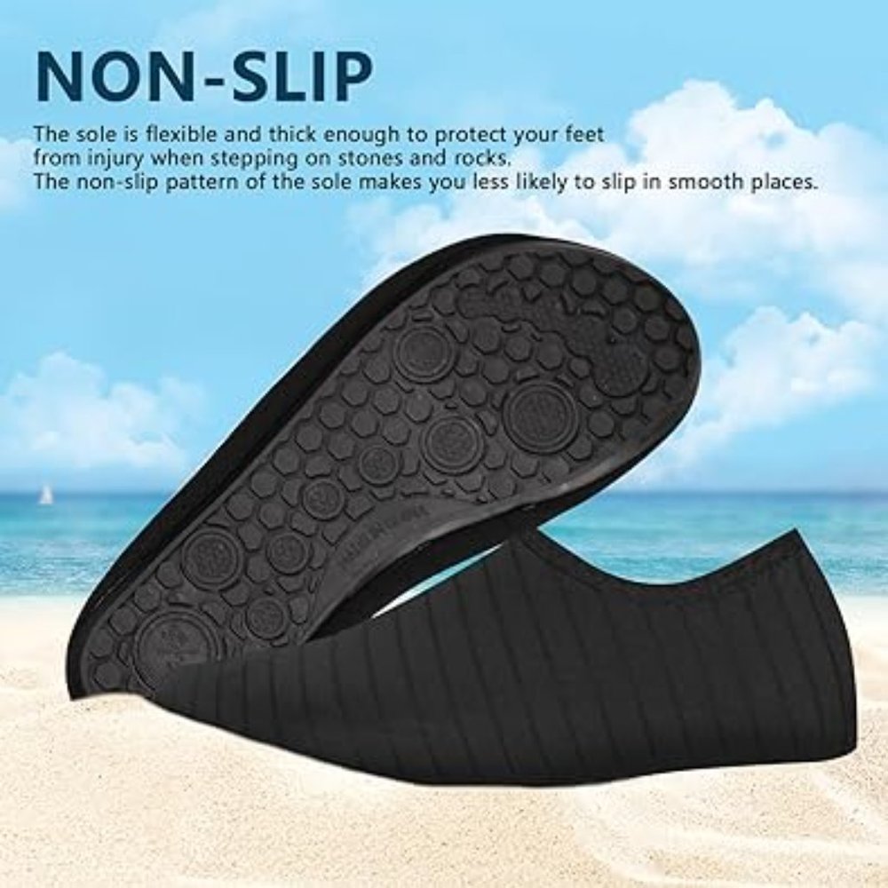 Unisex Sporty Water Socks Quick-Dry Barefoot Aqua Beach Non Slip watershoes10/12